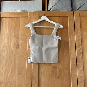 Reformation. Julia Ribbed Sweater Tank